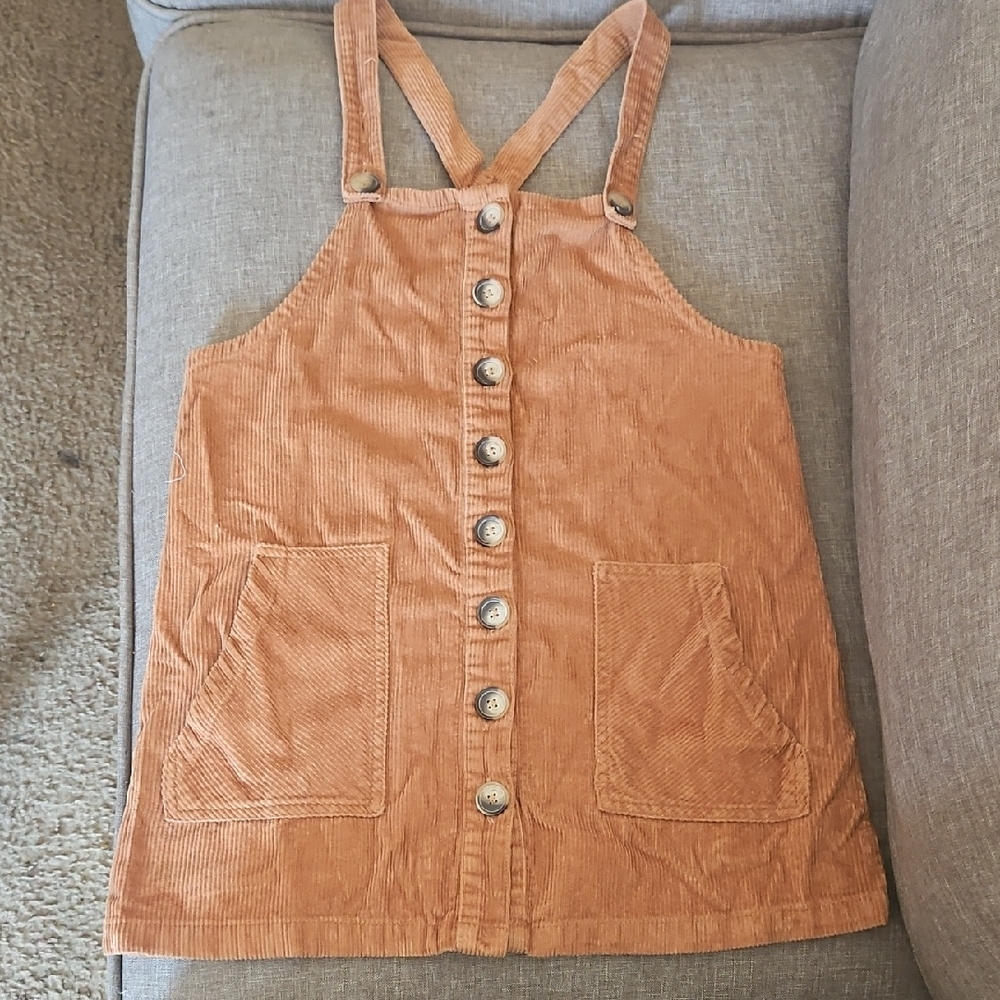 Derek Heart Orange Corduroy Mini Dress